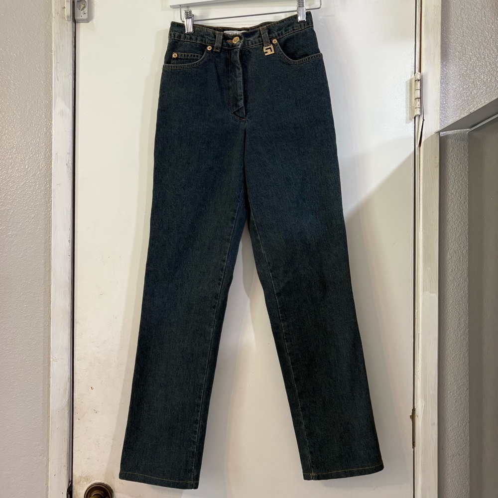 St John Sport Straight Leg Jeans USA Vintage Womens 0 Mom Jean High Waisted